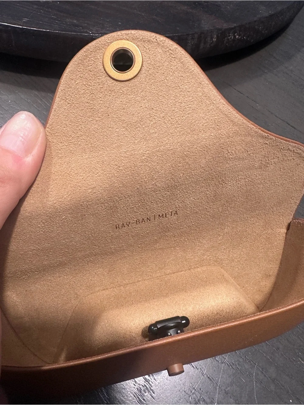 Ray-Ban Black Matte Sunglasses with Brown Case NEW!! never linked to a phone